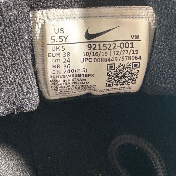 Nike Air Max 97Running Shoes Black Lace Up Sneakers Size 5.5Y/7Women - Picture 8 of 8